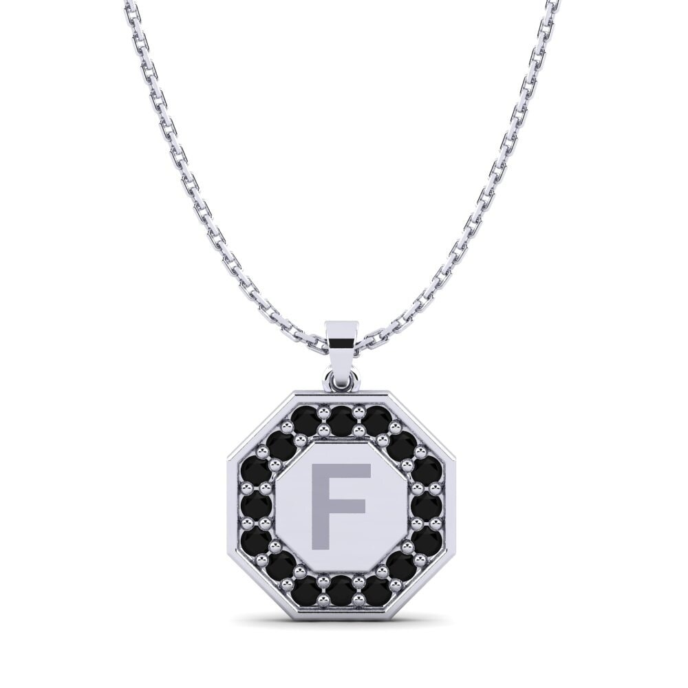 Schwarzer Diamant Damen anhänger Yesenia F