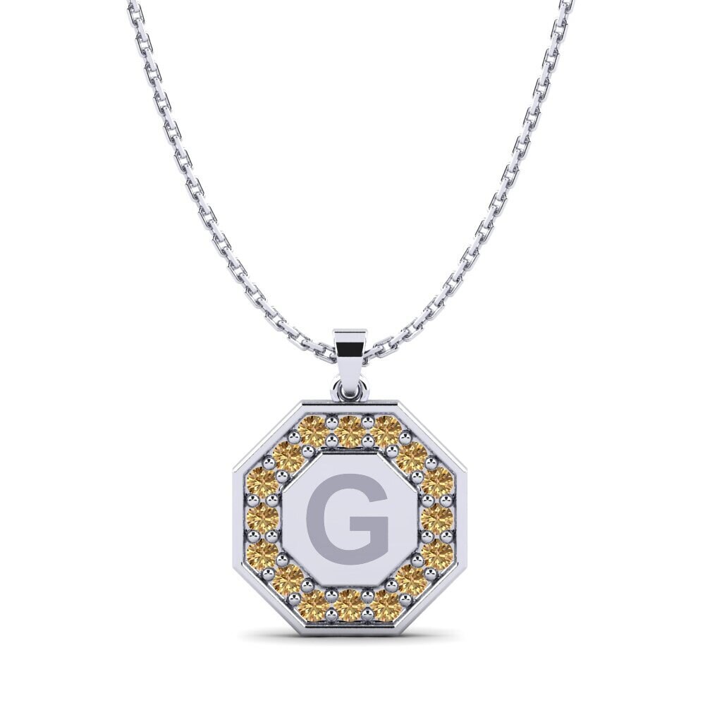 Round Brown Diamond Women's Pendant Yesenia G