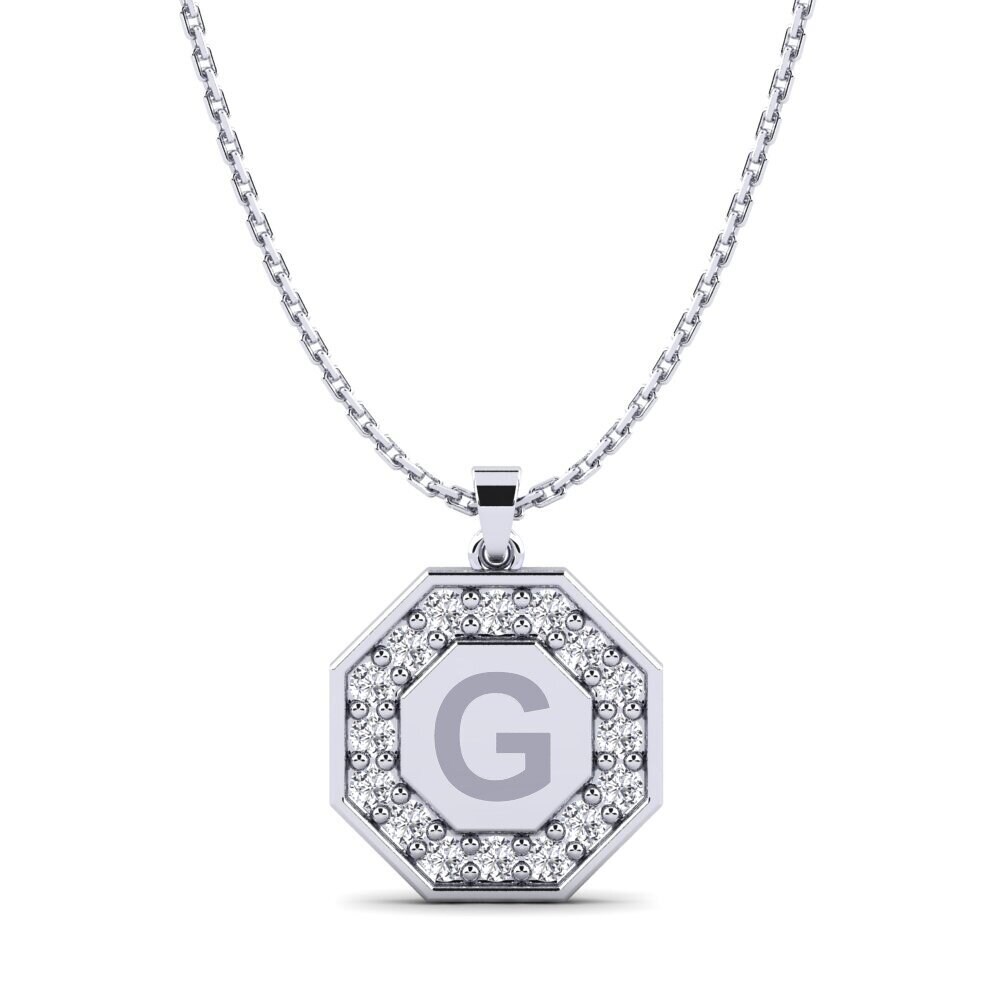 Rund Labor-gezüchteter Diamant Damen anhänger Yesenia G
