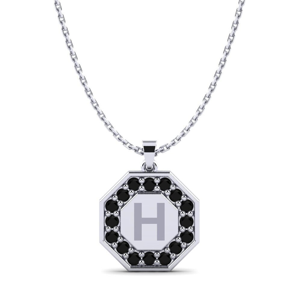 Schwarzer Diamant Damen anhänger Yesenia H