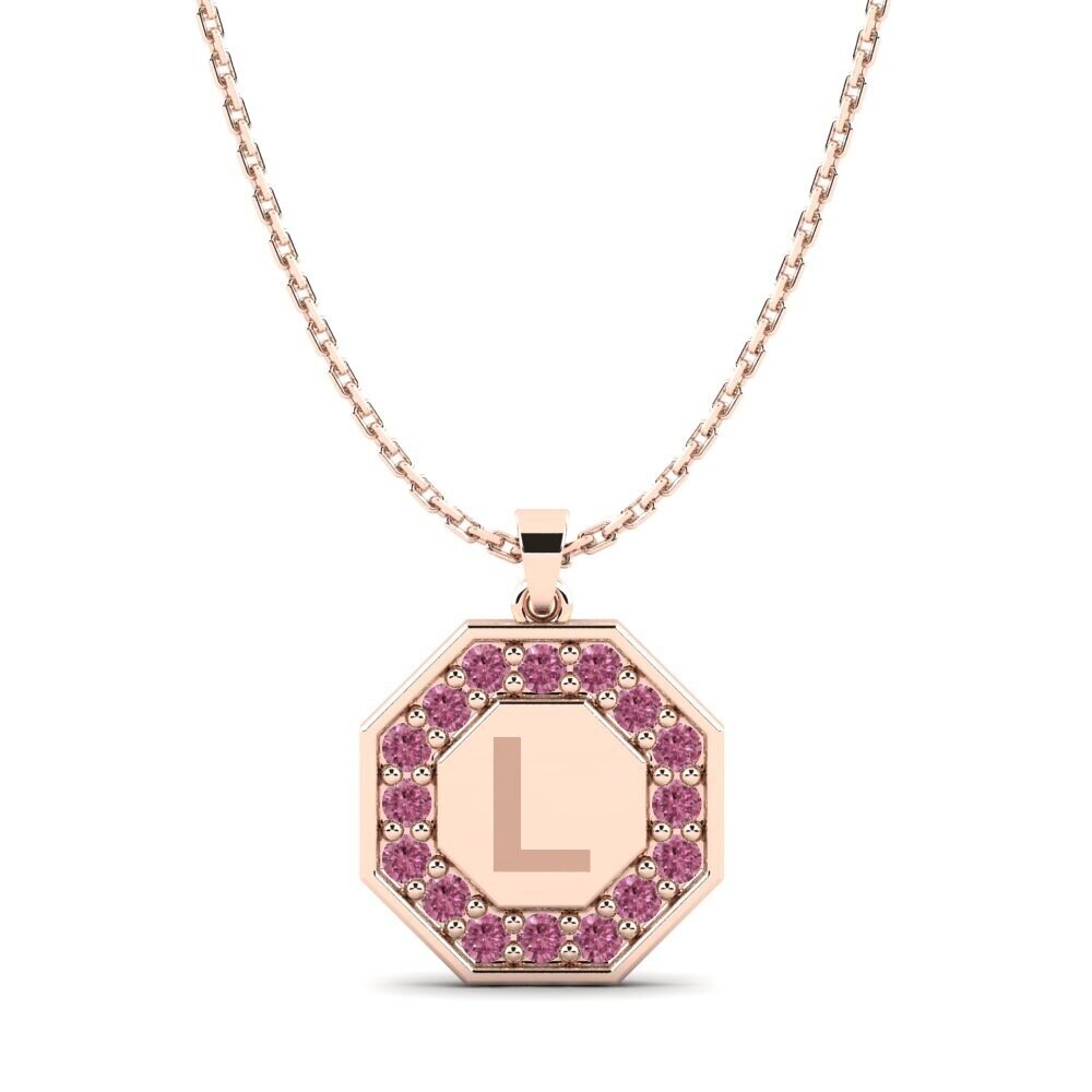 Rotgold 585 Rhodolit-Granat Damen anhänger Yesenia L