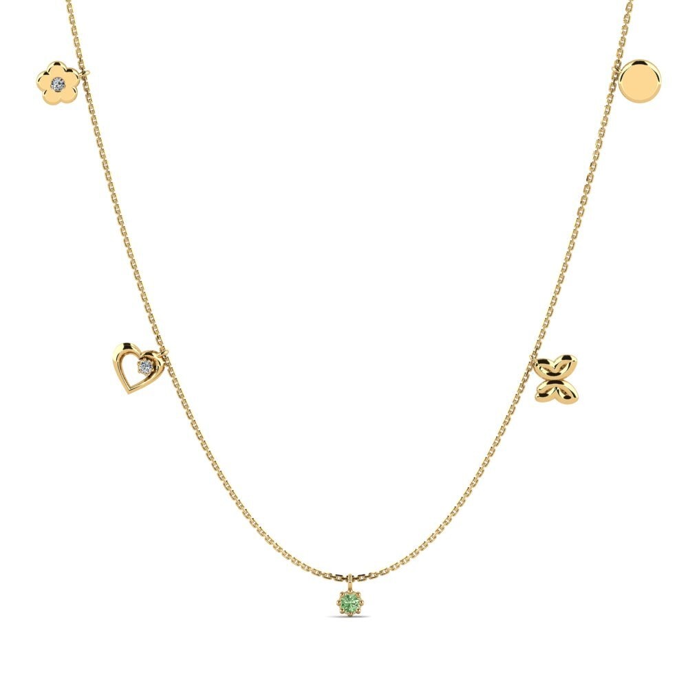 Green Diamond Women's Necklace Yeslina