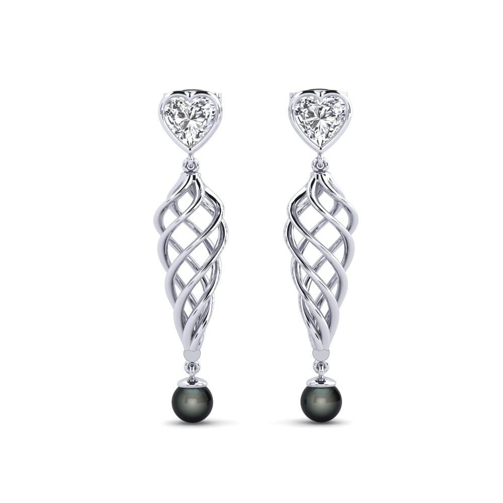 18ct White Gold Diamond Women's Earring Yhtos