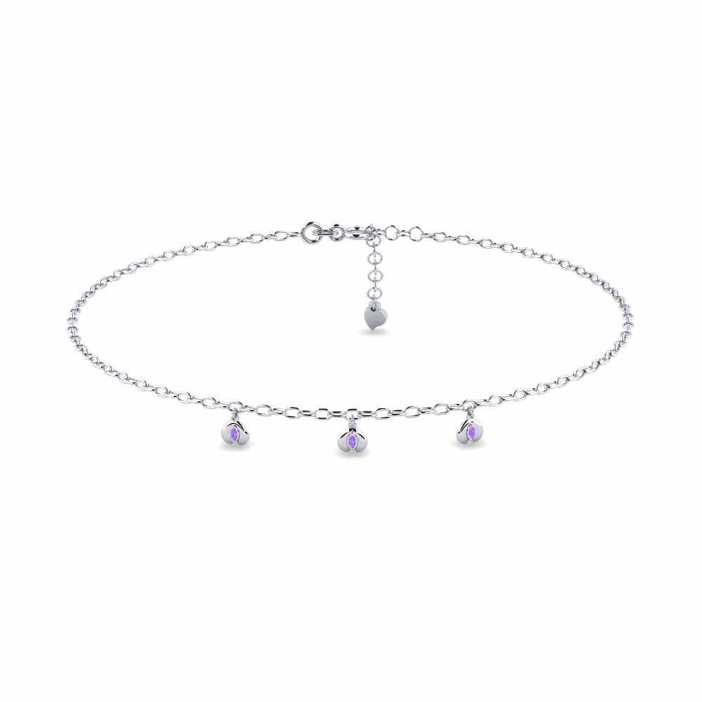 Damen fußkette Yltaer Amethyst