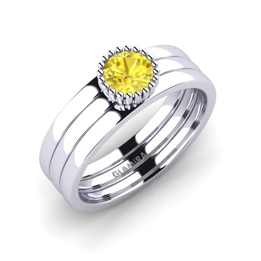 Yellow Sapphire Engagement Ring Yncou