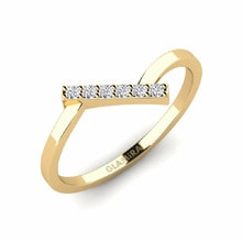 Stackable Ring Yndisleg 585 Yellow Gold & Diamond