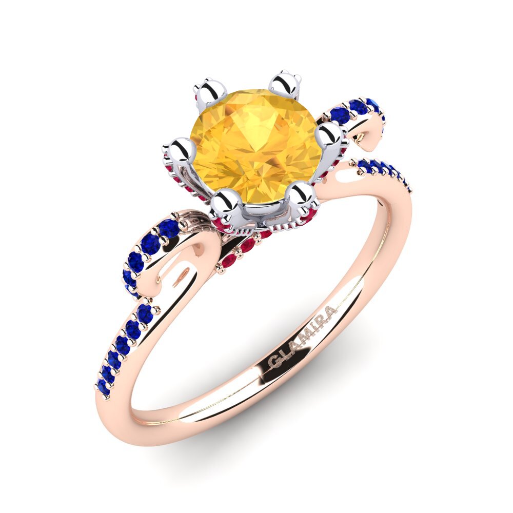 14k Rose & White Gold Engagement Ring Yomaris