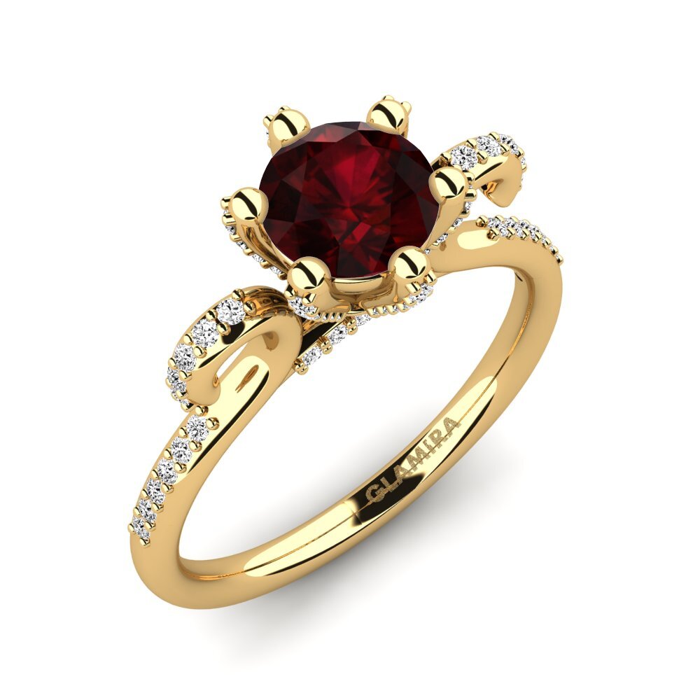 Garnet Engagement Ring Yomaris