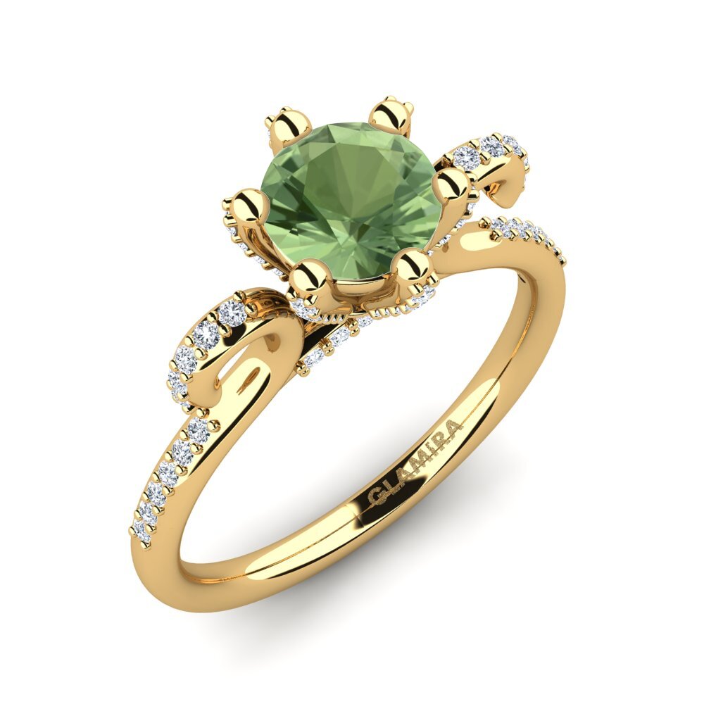 Green Sapphire Engagement Ring Yomaris