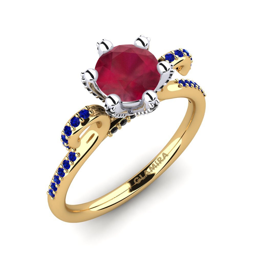 18ct Yellow & White Gold Engagement Ring Yomaris