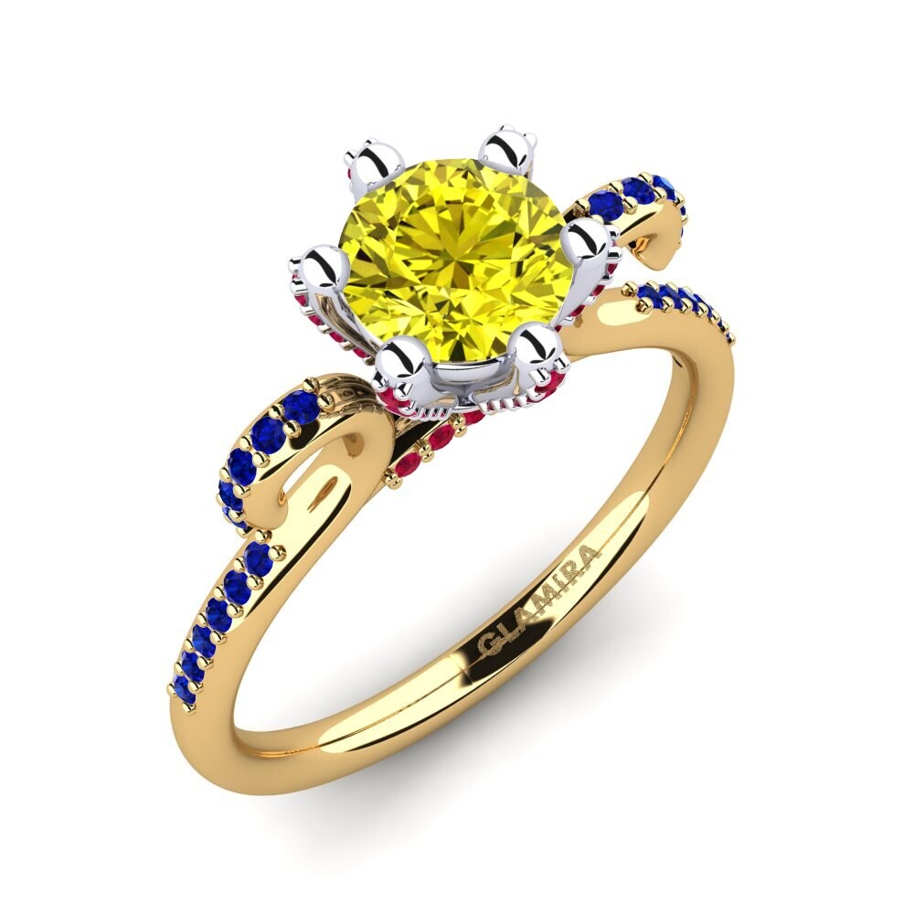 14k Yellow & White Gold Engagement Ring Yomaris