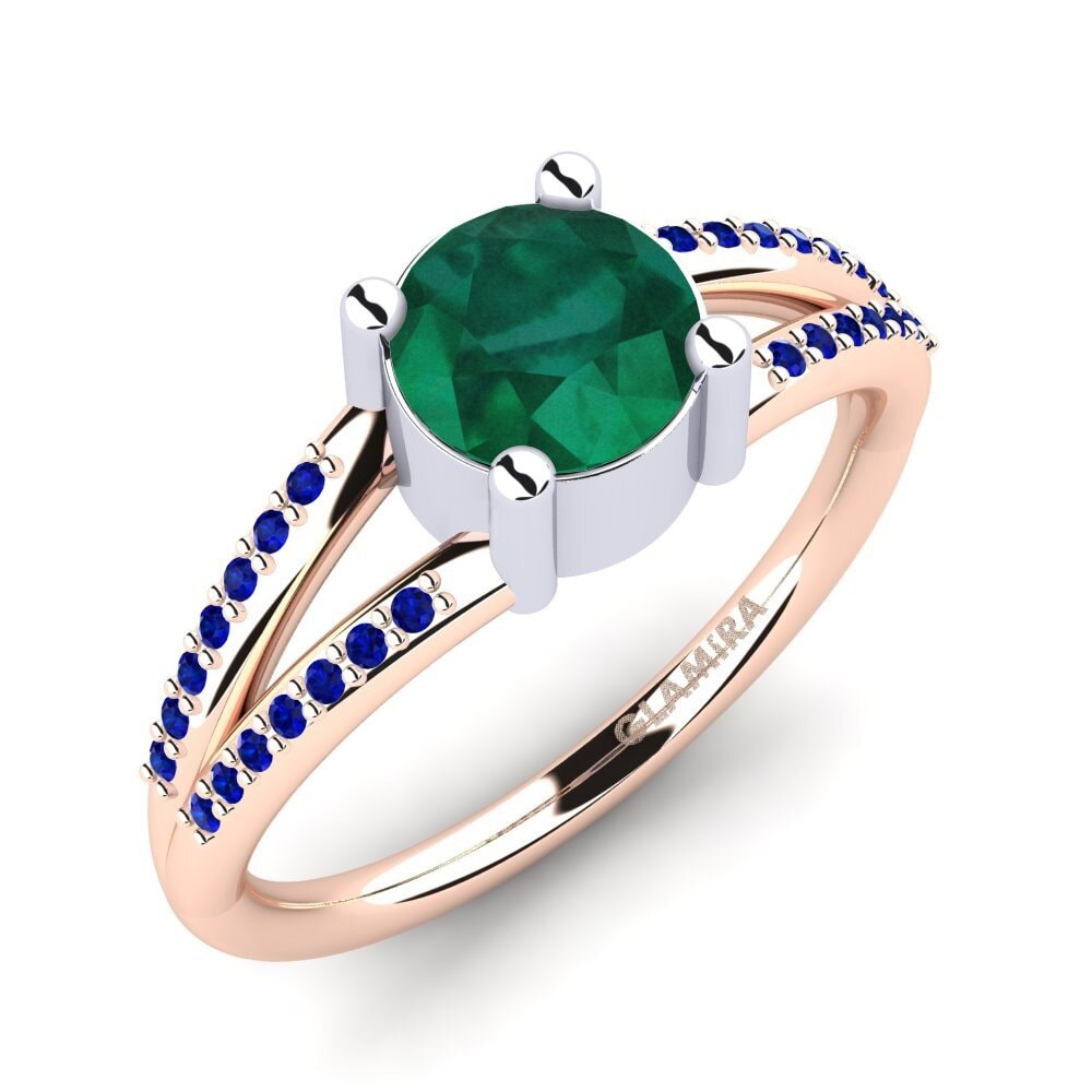 14ct Rose & White Gold Engagement Ring Yonika