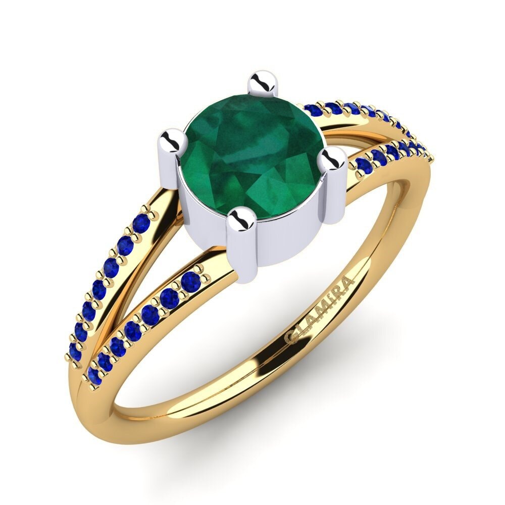 14ct Yellow & White Gold Engagement Ring Yonika