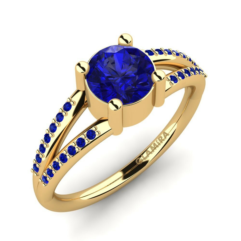 Sapphire (Lab Created) Engagement Ring Yonika