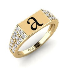 Pinky Ring Yoqimli 585 Yellow Gold & Diamond