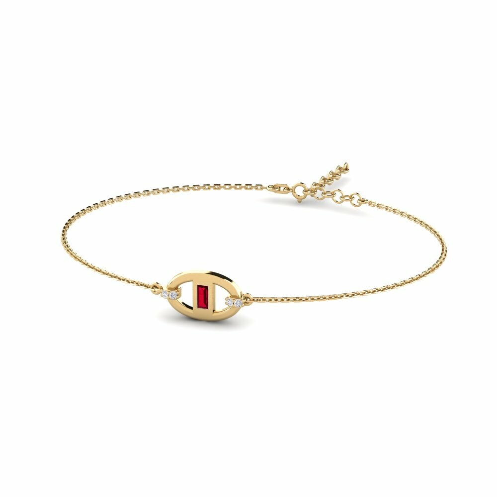 Zircone Rouge Bracelet pour femme Yose