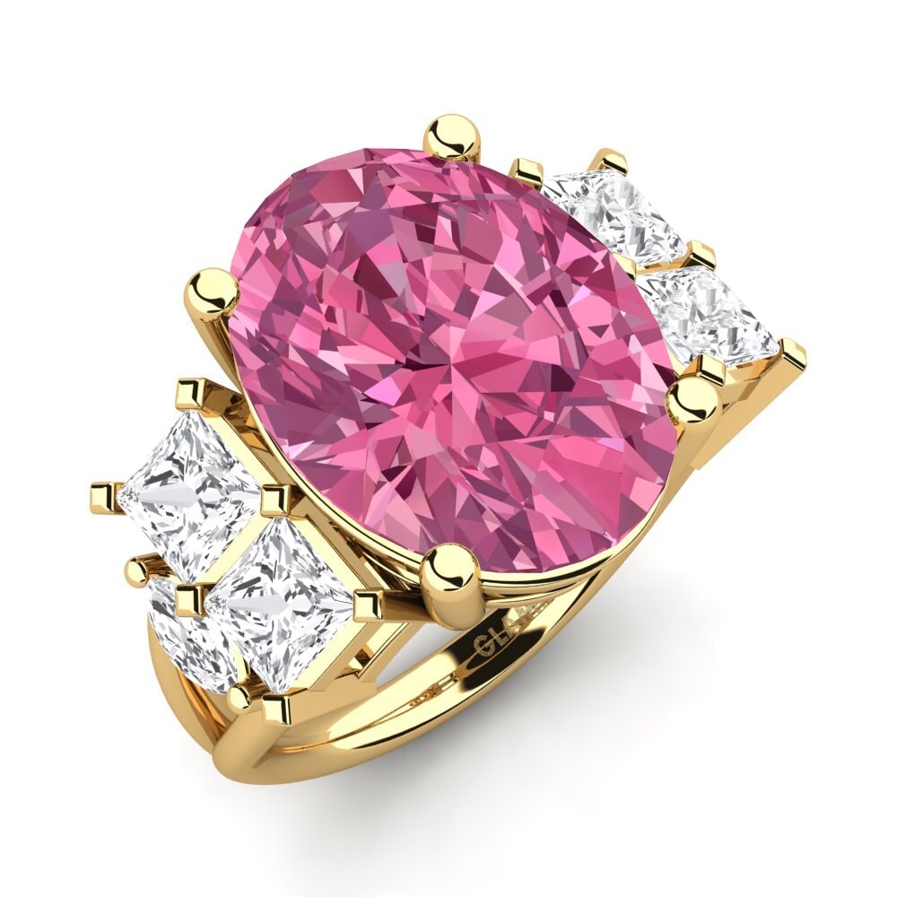 9ct Yellow Gold Pink Tourmaline Ring Yovela