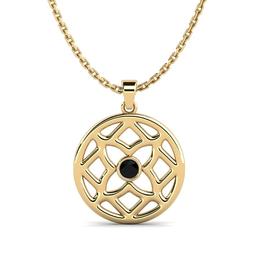 Diamante Negro Colgante de Mujer Yrlewes