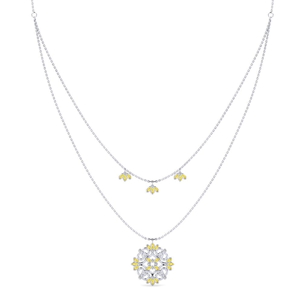 Zafiro amarillo Collar de Mujer Yttel