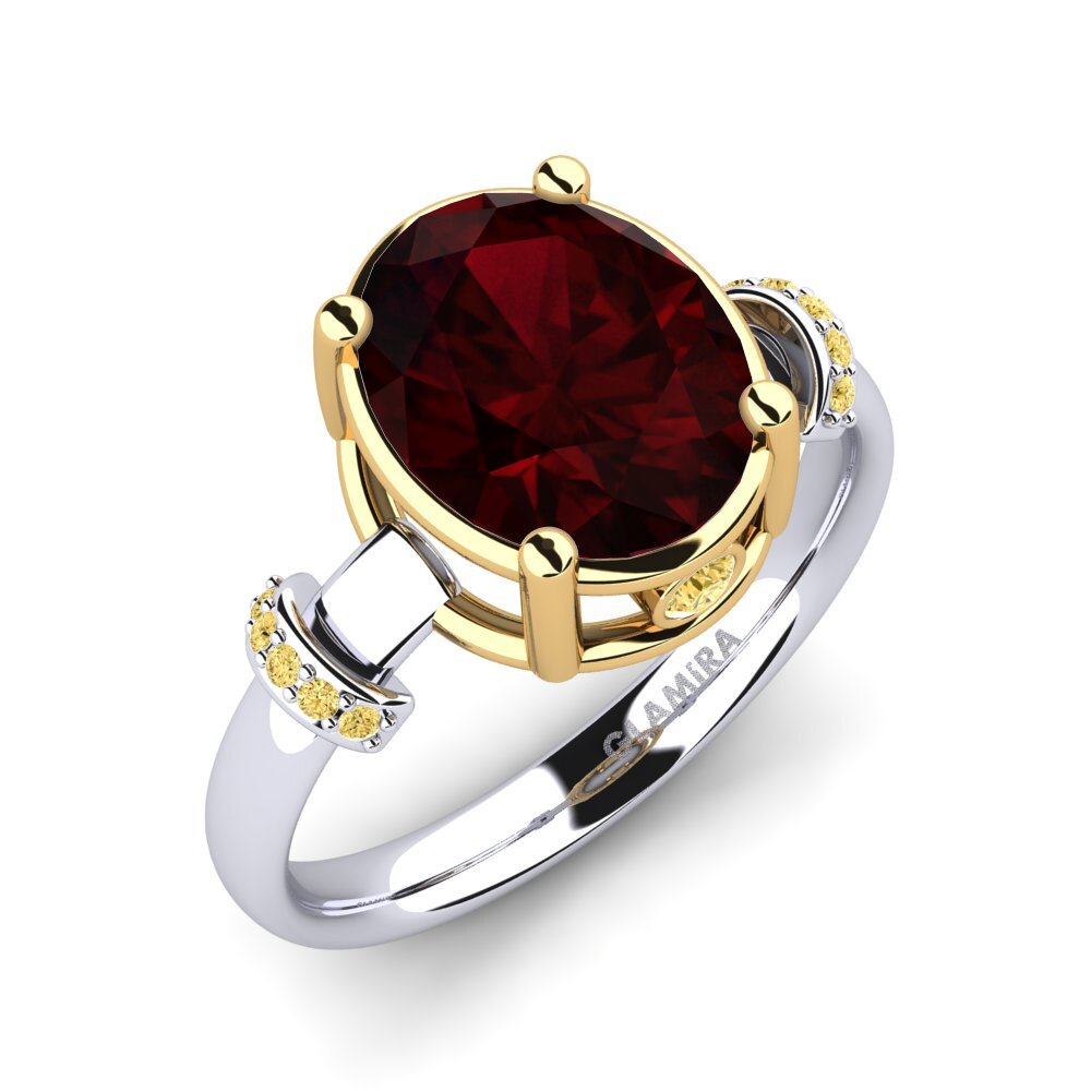 14ct White & Yellow Gold Engagement Ring Yudella