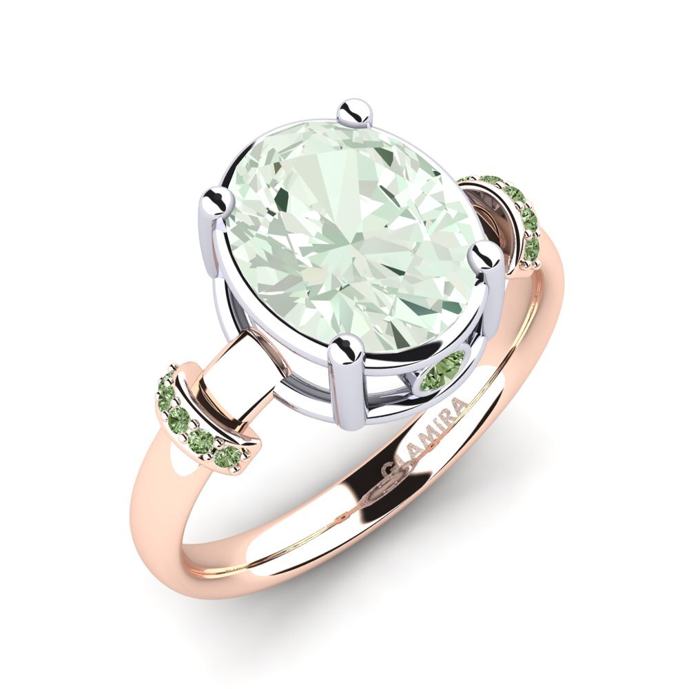 Amatista verde Anillo de compromiso Yudella