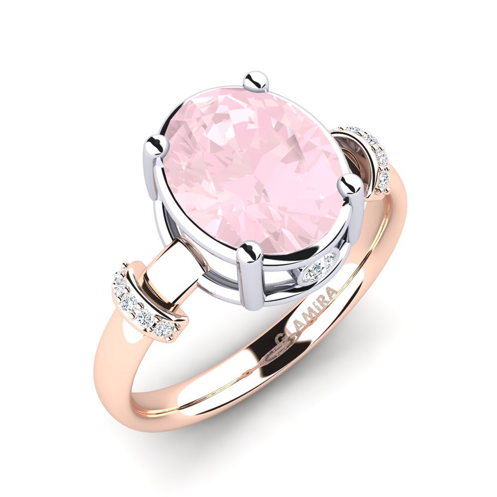 Rose Quartz Engagement Ring Yudella