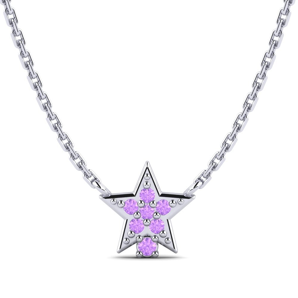 Paladio 950 Amatista Collar para Niño Yulduz