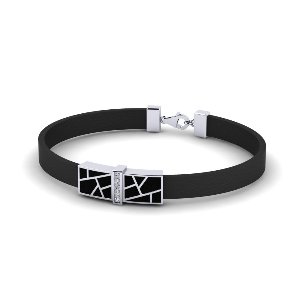 925 Silver Zirconia Men's Bracelet Yurnero
