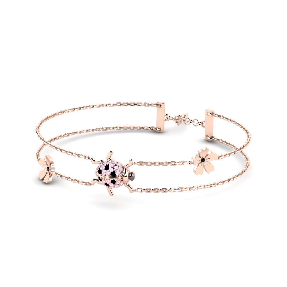 Zafiro Rosado Pulsera de Mujer Yushan
