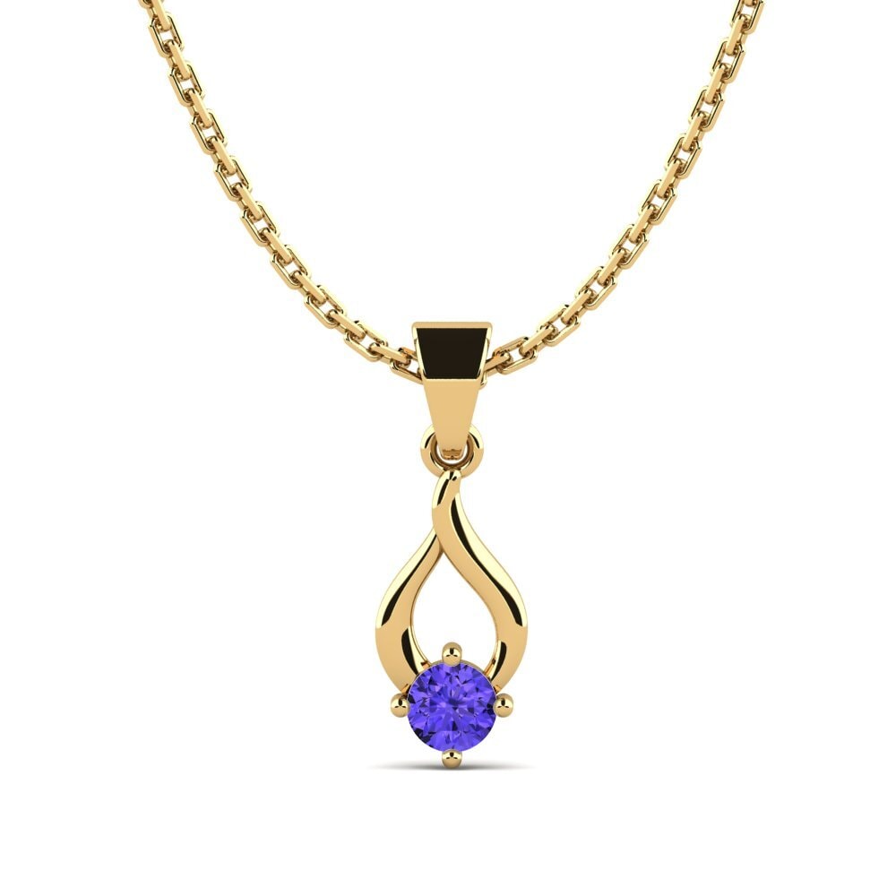 Gelbgold 585 Tansanit Damen anhänger Yvette