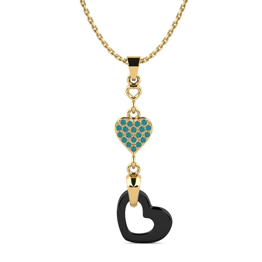 Diamante Azul Colgante de Mujer Zackary