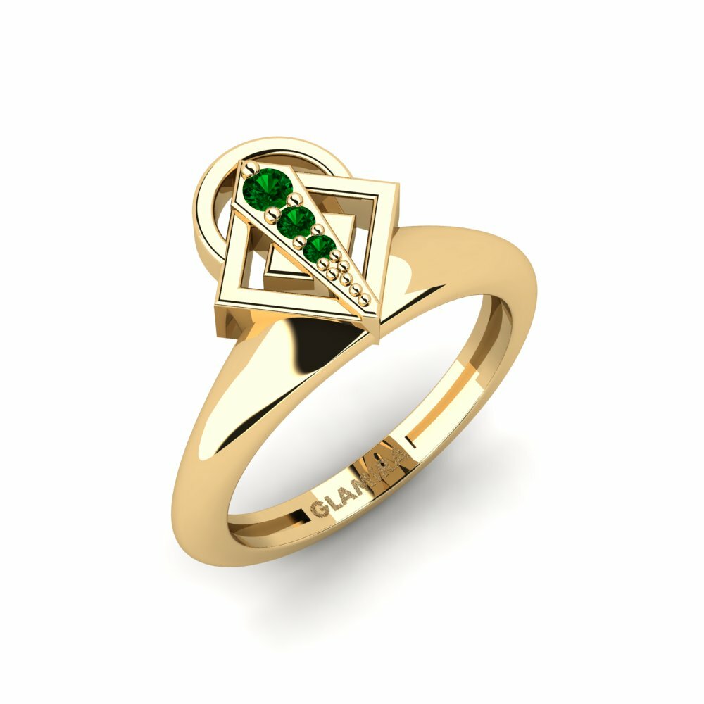 Circonita Verde Anillo meñique Zairas