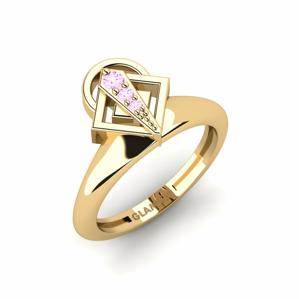 Saphir Rose Anneau rose Zairas
