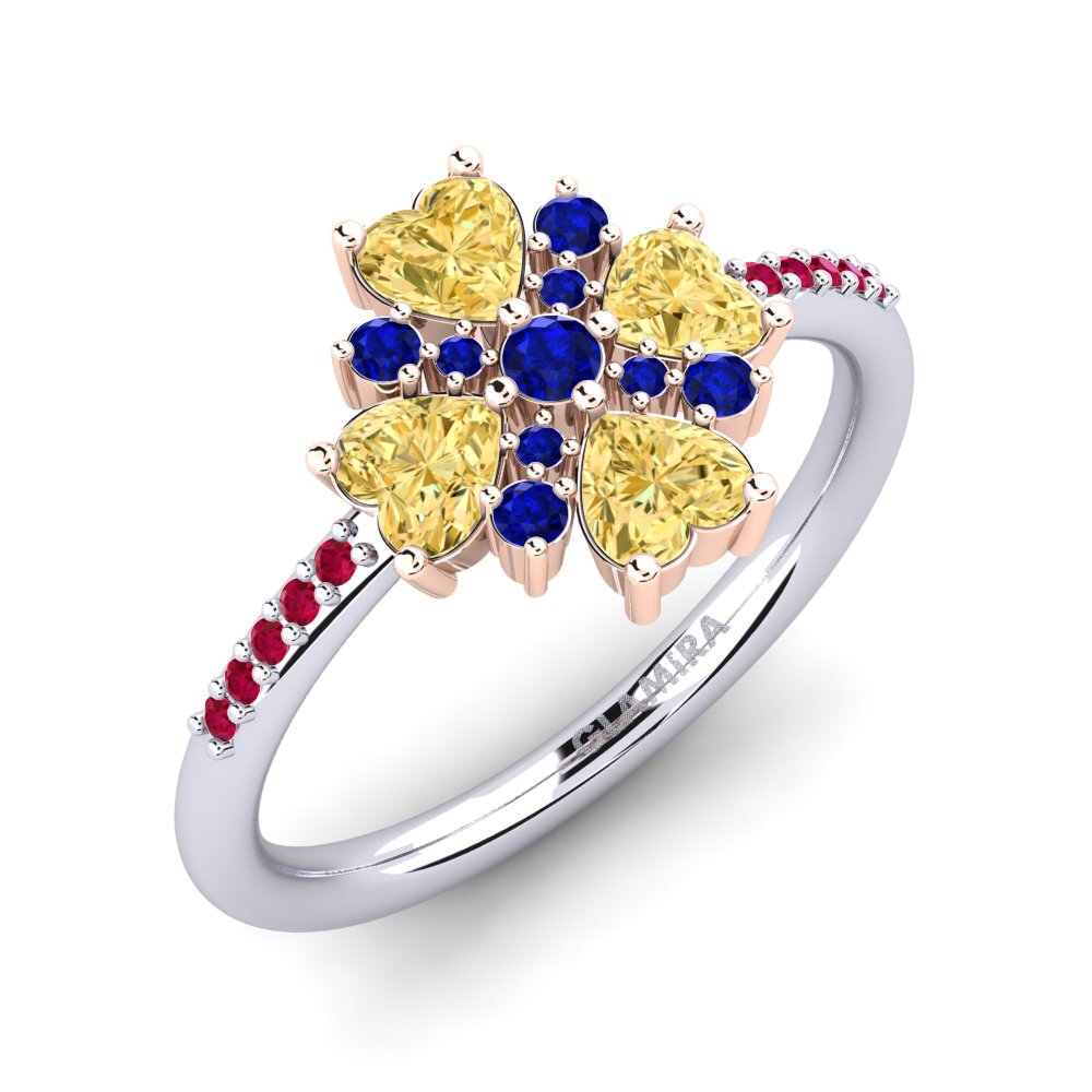 18ct White & Rose Gold Ring Zalyssa