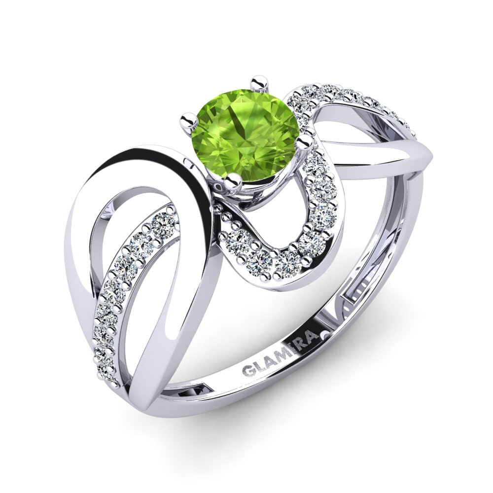 Peridot Engagement Ring Zamsaz