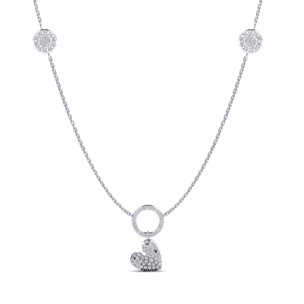 14k White Gold Women's Necklace Zandaka