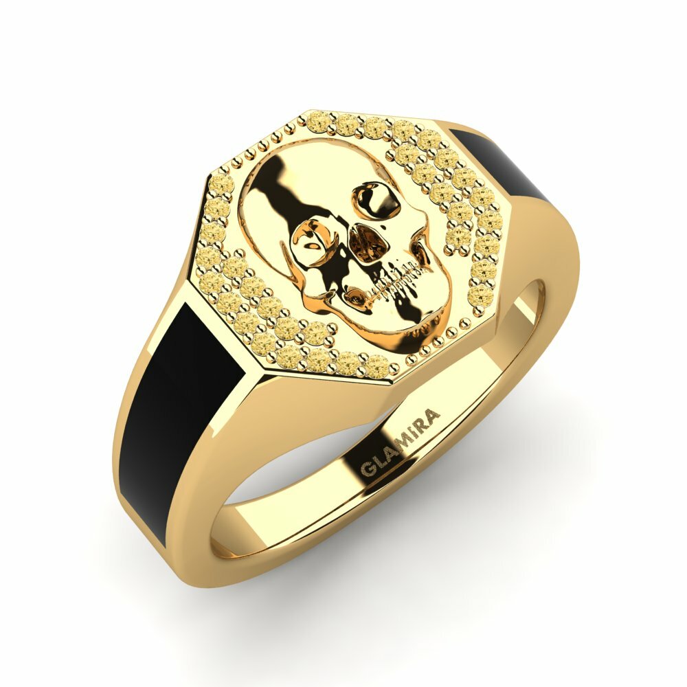 18ct Yellow Gold Yellow Diamond Men's Ring Zander