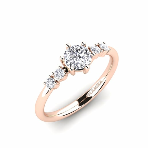 Ring Zanessa 585 Rose Gold & Lab Grown Diamond & Swarovski Crystal