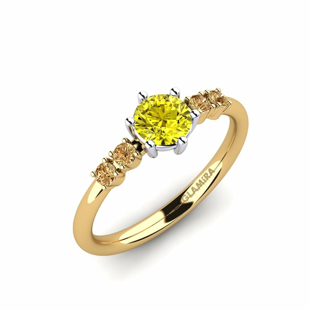 14k Yellow & White Gold Engagement Ring Zanessa