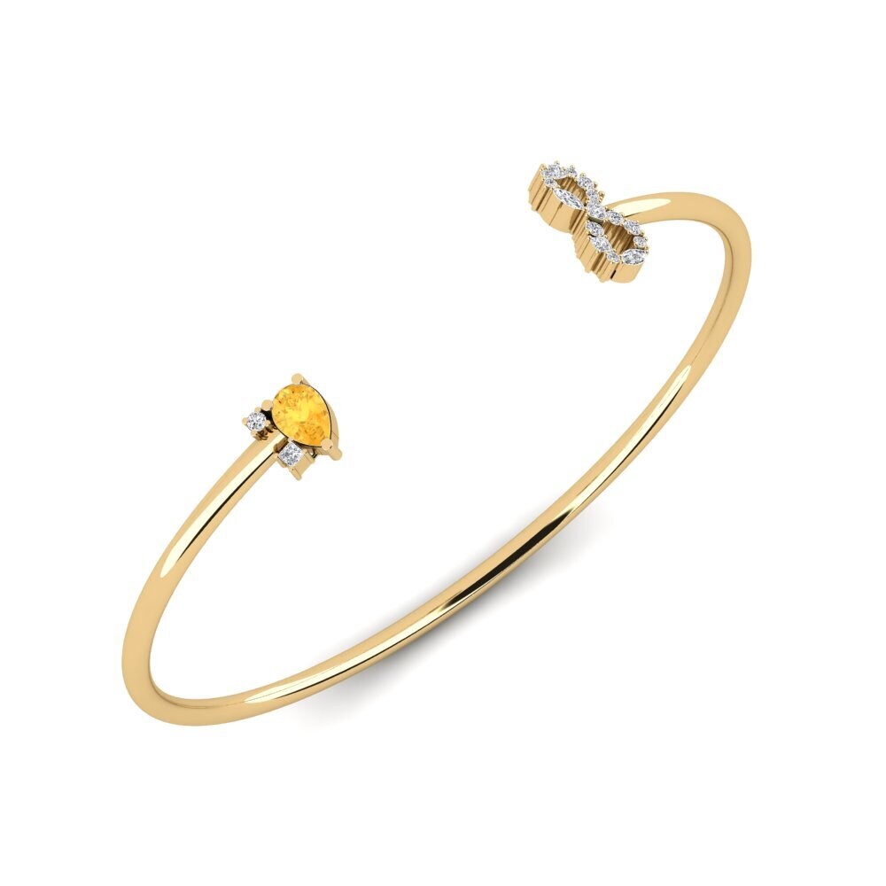 9ct Yellow Gold Citrine Women's Bracelet Zarici