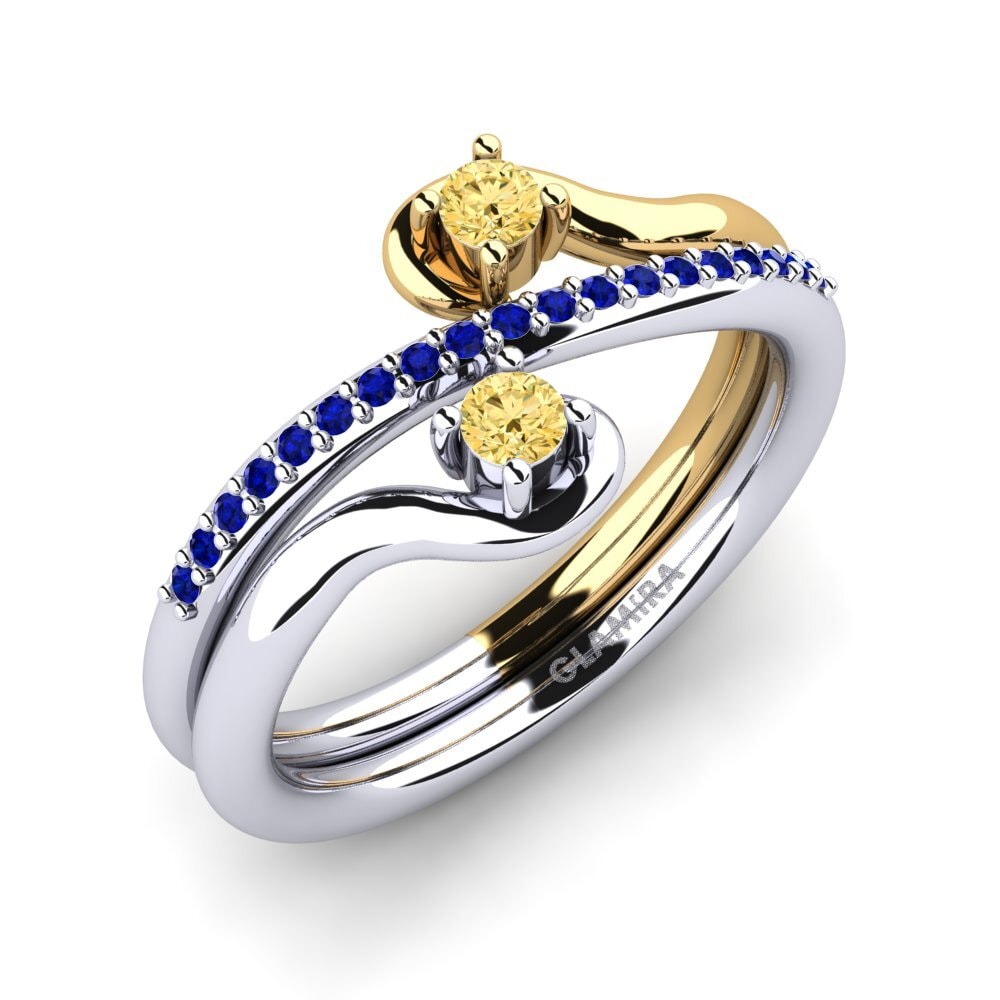 14ct White & Yellow Gold Ring Zarlish