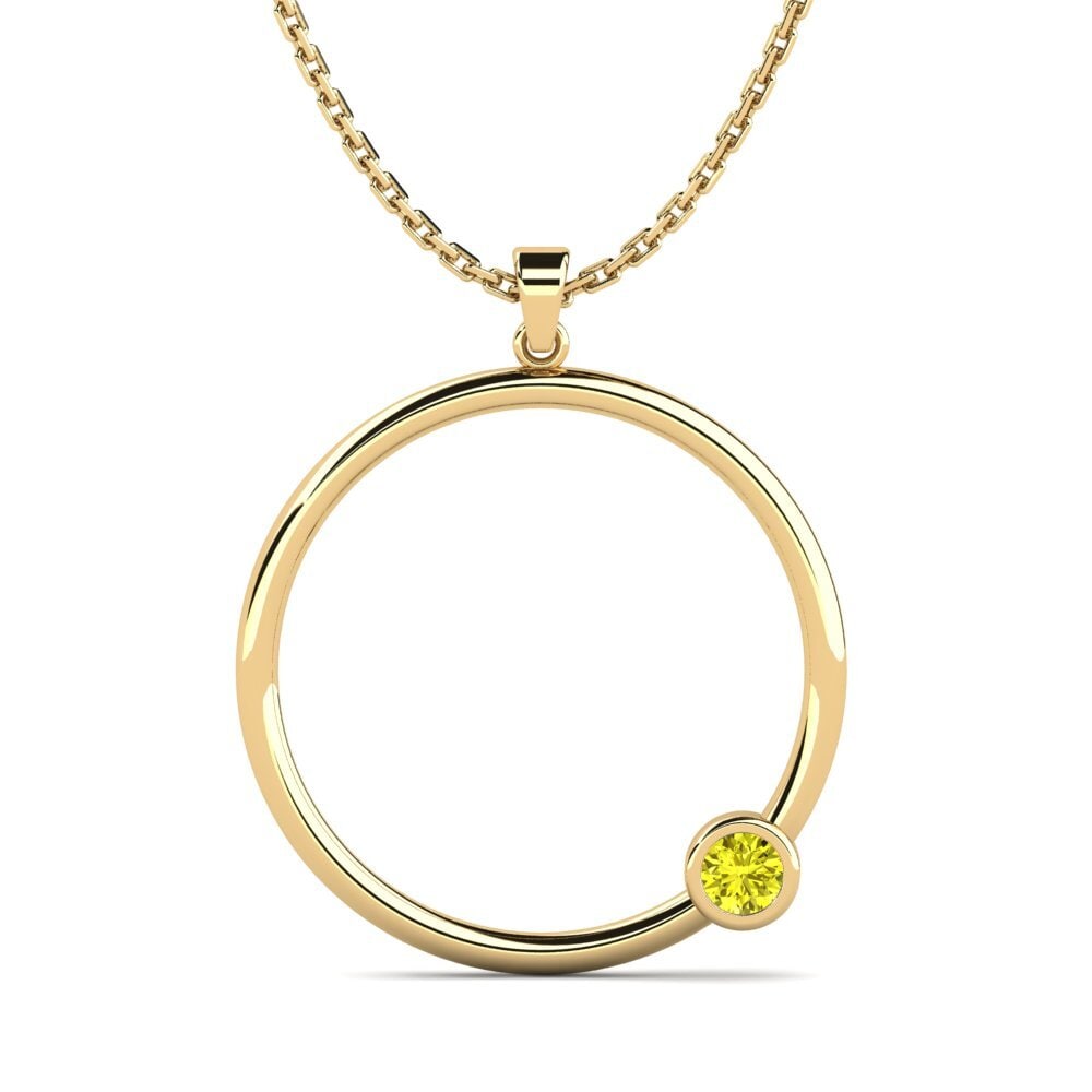 Gele Diamant Dames Hanger Zastun