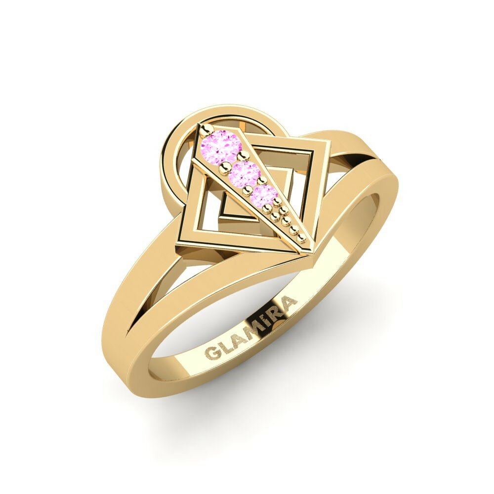 Saphir Rose Anneau rose Zavaga
