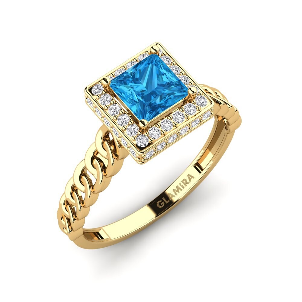 Blue Topaz Engagement Ring Zedekiah