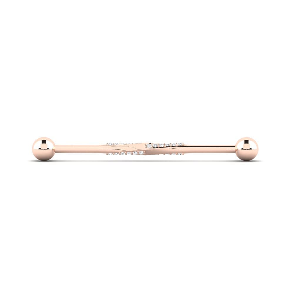 9ct Rose Gold Ear Piercing Zelena