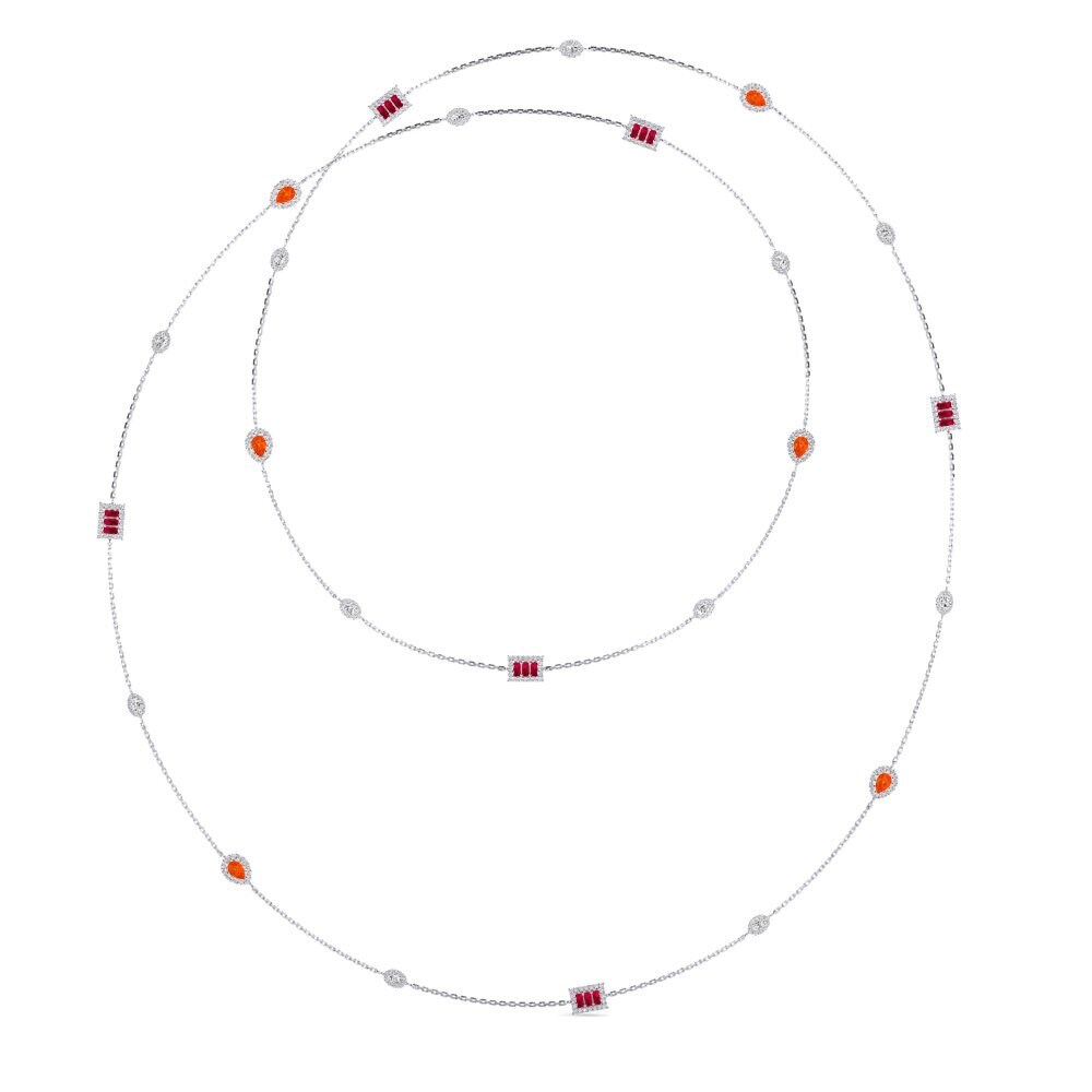 Fire Opal SYLVIE Necklace Zeleni