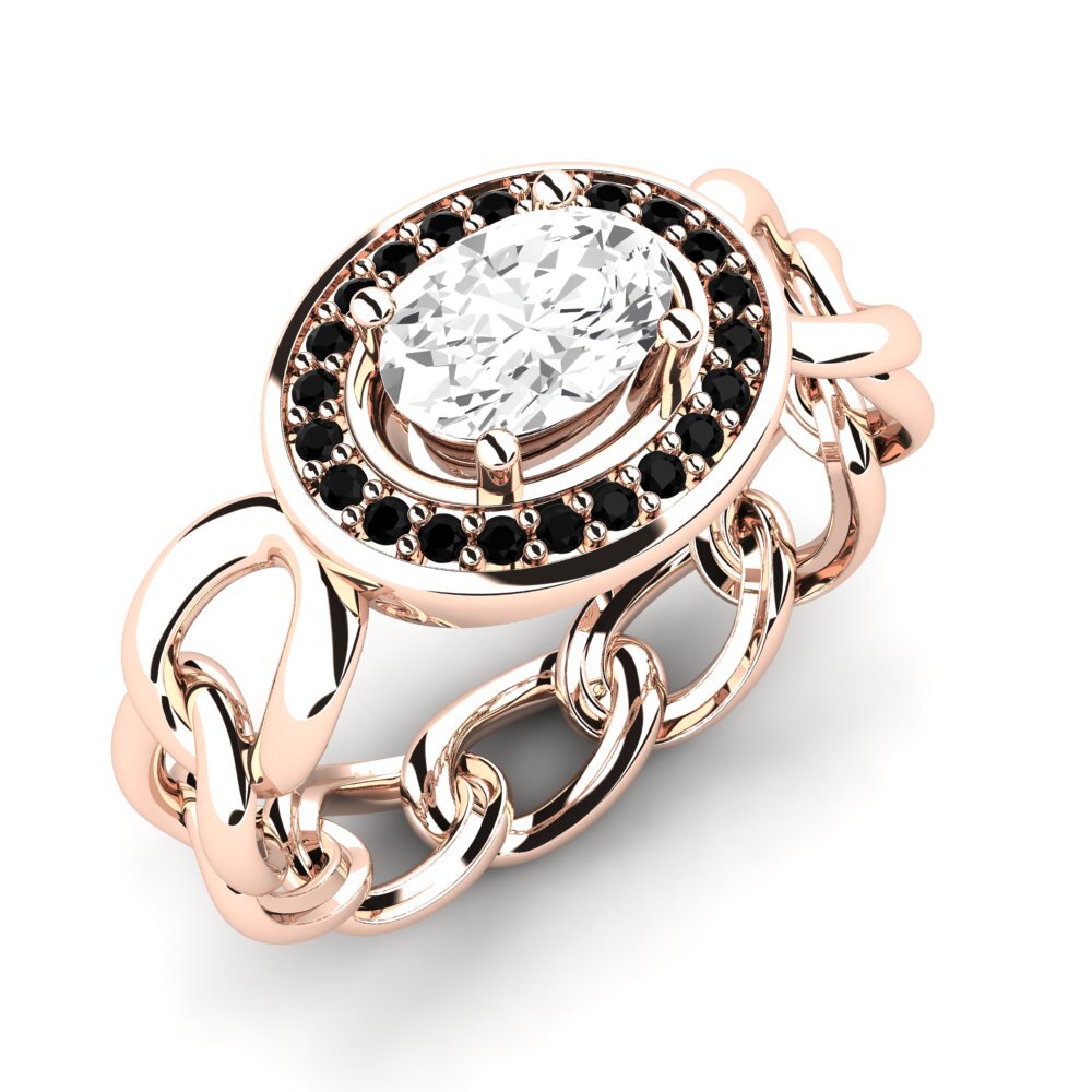 Hvid Safir Forlovelsesring Zennuby