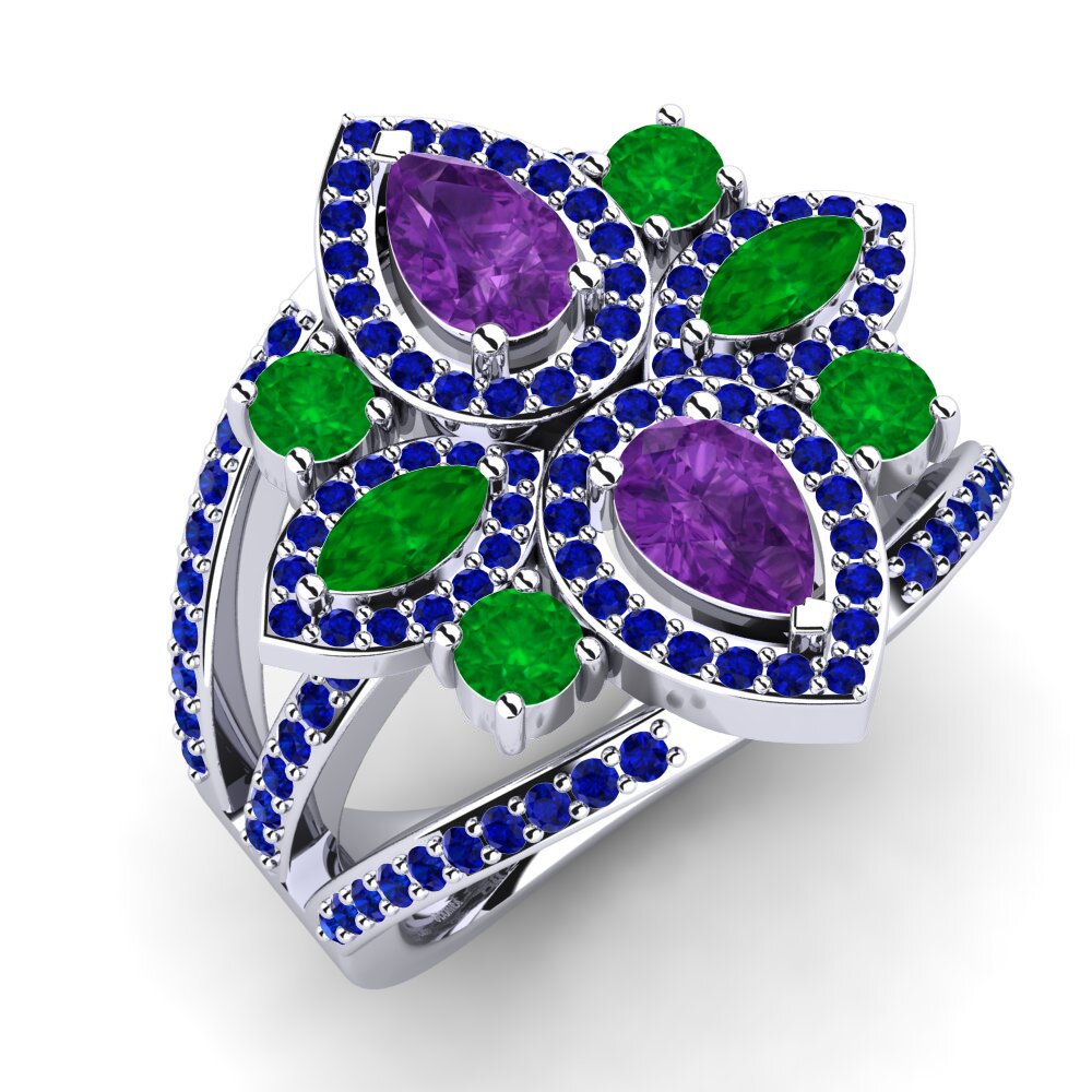 9k White Gold Ring Zenobia