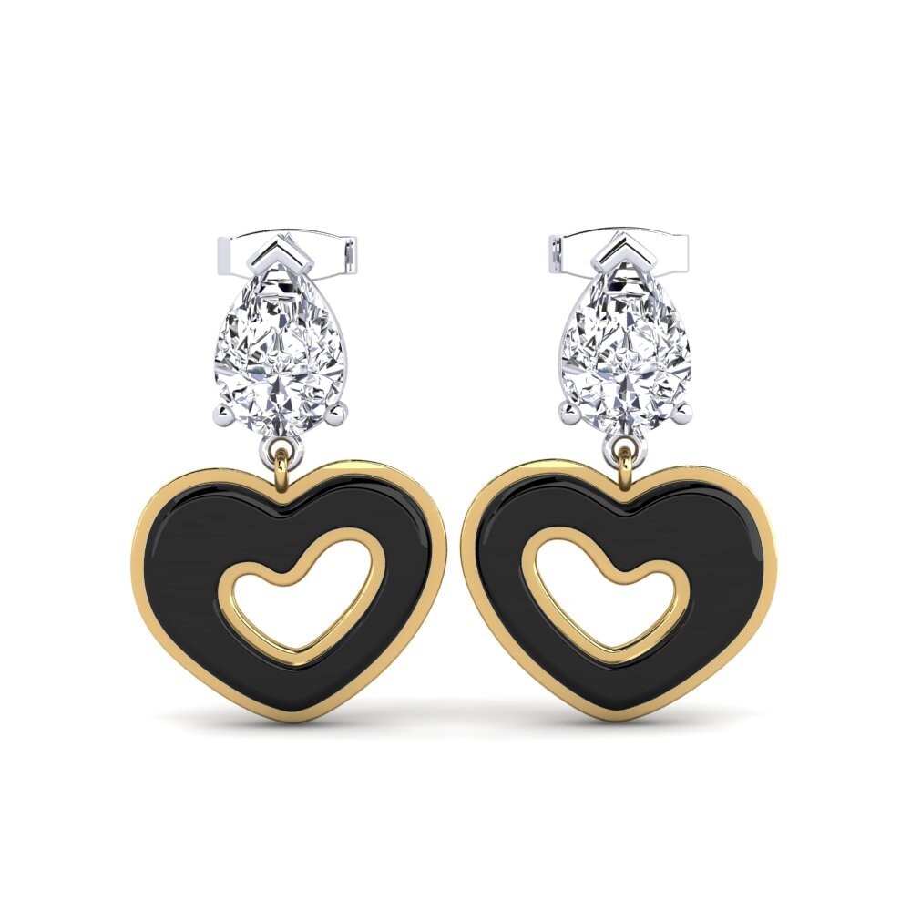 18ct Yellow & White Gold Lab Grown Diamond Women's Earring Zerby