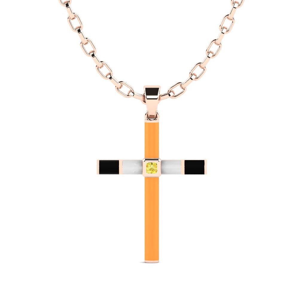 Saphir Jaune Pendentif pour homme Zielony